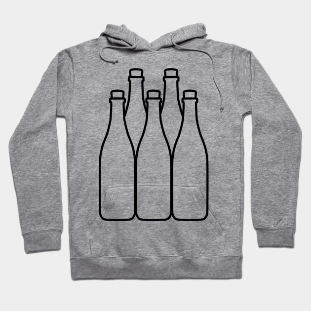 Wine Bottle Set Hoodie by SWON Design